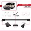apline Compatible with Citroen Nemo 3 (225) 2008-2017 Fly Model Car Roof Rack Cross Bar Grey Aluminium 4 Bars view 3