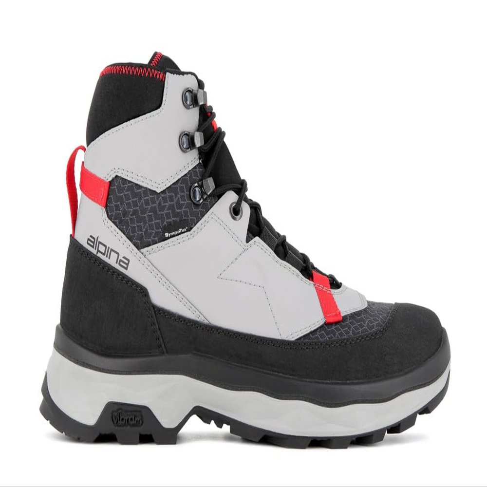 Alpina PERFORMANCE Men Waterproof Boots Hiking Backpacking Camping Shoes Grip Lightweight Vegan Synthetic Made in Europe Size 11 EU 45 Grey