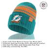 Ultra Game NFL Official Adults Super Soft Winter Beanie Knit Hat with Extra Warm Touch Screen Gloves, Miami Dolphins, Team Color, 1SIZE view 2