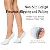 YEJIMONG No Show Socks Womens 8 Pairs Non Slip Thin Cotton Invisible Flat Boat Line Low Cut Socks, Medium (White - 8 Pairs) view 2