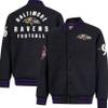Ultra Game NFL Official Adults Classic Varsity Coaches Jacket Coat - Unisex, Baltimore Ravens, Team Color, Medium view 1