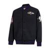 Ultra Game NFL Official Adults Classic Varsity Coaches Jacket Coat - Unisex, Baltimore Ravens, Team Color, Medium view 2