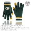 Ultra Game NFL Official Adults Super Soft Winter Beanie Knit Hat with Extra Warm Touch Screen Gloves, Green Bay Packers, Team Color, 1SIZE view 3