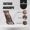 Tactical Mak Grips CZ Shadow 2 Shot Grip Black Gun Grips Natural Wood Grip 3D Texture with German Silver Carving Perfect for Your Holster Weapon Speed and Accuracy and Design (SH 2-Shot V7) view 3
