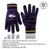 Ultra Game NFL Official Adults Unisex Super Soft Marl Knit Winter Beanie Knit Hat with Extra Warm Touch Screen Gloves, Baltimore Ravens, Team Color, 1SIZE view 3