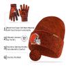 Ultra Game NFL Official Adults Unisex Super Soft Marl Knit Winter Beanie Knit Hat with Extra Warm Touch Screen Gloves, Baltimore Ravens, Team Color, 1SIZE view 4