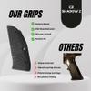 Tactical Mak Grips CZ Shadow 2 Grip Black Gun Grips Natural Wood Grip 3D Texture with German Silver Carving Perfect for Your Holster Weapon Speed and Accuracy and Design (SH2 V1) view 4