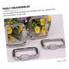 6pcs Camping Button Useful Buckle Sturdy Buckle Mountain Climbing Buckle Camping Keychain Durable Buckle Mouth-Shaped Buckle Heavy Duty Carabiner Outdoor Square Buckle Key Ring view 2