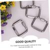 6pcs Camping Button Useful Buckle Sturdy Buckle Mountain Climbing Buckle Camping Keychain Durable Buckle Mouth-Shaped Buckle Heavy Duty Carabiner Outdoor Square Buckle Key Ring view 3