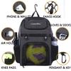 CapsLock Youth Soccer Bag - Boys Girls Soccer Backpack & Bags for Basketball, Volleyball & Football | Includes Separate Cleat and Ball Compartment, and Convenient Fence Hook. view 4