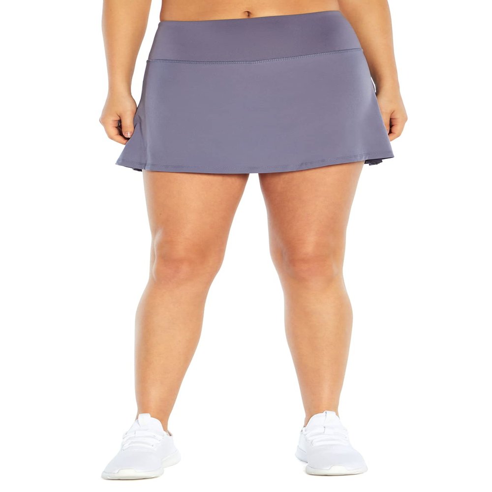 Marika Women's Carla High Rise Back Pocket Skort, Blue Granite, Large