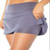 Marika Women's Carla High Rise Back Pocket Skort, Blue Granite, Large view 2