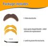 DIY Self Adhesive Fake Mustache Fake Beard Material Novelty Mustaches for Costume and Halloween Festival Party (Brown) view 2