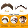 DIY Self Adhesive Fake Mustache Fake Beard Material Novelty Mustaches for Costume and Halloween Festival Party (Brown) view 4