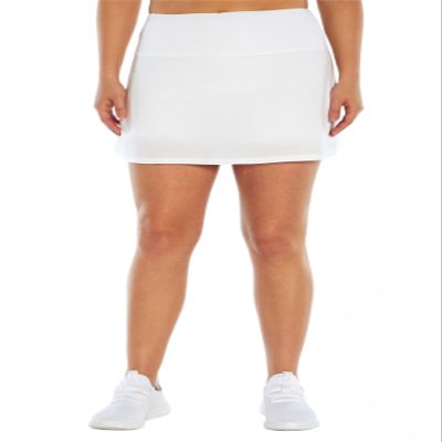 Marika Women's Standard Gracie High Rise Pocket Skort, White, Large
