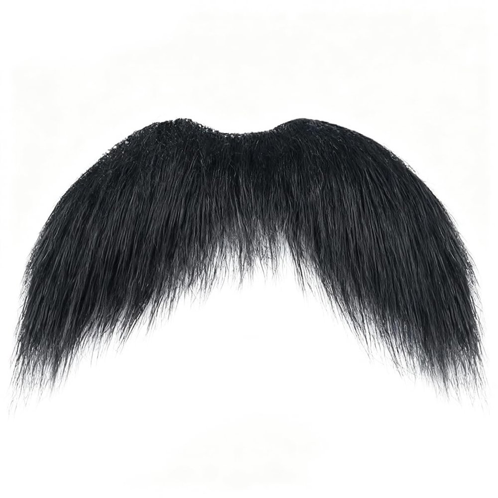 DIY Self Adhesive Fake Mustache Fake Beard Material Novelty Mustaches for Costume and Halloween Festival Party (Black)