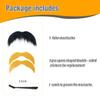 DIY Self Adhesive Fake Mustache Fake Beard Material Novelty Mustaches for Costume and Halloween Festival Party (Black) view 2