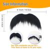 DIY Self Adhesive Fake Mustache Fake Beard Material Novelty Mustaches for Costume and Halloween Festival Party (Black) view 4
