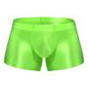 ACSUSS Men Glossy Oily Seamless Tight Shorts Workout Compression Sport Bottoms Swim Trunks Swimwear Fluorescent Green Medium view 1