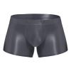 ACSUSS Men Glossy Oily Seamless Tight Shorts Workout Compression Sport Bottoms Swim Trunks Swimwear Dark Grey Medium view 1