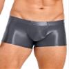 ACSUSS Men Glossy Oily Seamless Tight Shorts Workout Compression Sport Bottoms Swim Trunks Swimwear Dark Grey Medium view 2