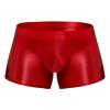 ACSUSS Men Glossy Oily Seamless Tight Shorts Workout Compression Sport Bottoms Swim Trunks Swimwear Burgundy Medium view 1