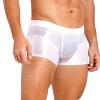 ACSUSS Men Glossy Oily Seamless Tight Shorts Workout Compression Sport Bottoms Swim Trunks Swimwear White Medium view 3