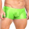 ACSUSS Men Glossy Oily Seamless Tight Shorts Workout Compression Sport Bottoms Swim Trunks Swimwear Fluorescent Green XX-Large view 4