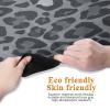 Caikeny Leopard Grey Black Yoga Mat Blue Eco Friendly Non Slip Fitness Exercise Mat Foldable Carrying -Workout Mat for Yoga Pilates Floor Exercises 70.8x26inc view 2