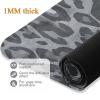 Caikeny Leopard Grey Black Yoga Mat Blue Eco Friendly Non Slip Fitness Exercise Mat Foldable Carrying -Workout Mat for Yoga Pilates Floor Exercises 70.8x26inc view 4