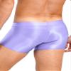 ACSUSS Men Glossy Oily Seamless Tight Shorts Workout Compression Sport Bottoms Swim Trunks Swimwear Light Purple XX-Large view 3