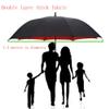 34 Inch Automatic Open Golf Umbrella Oversized Double Canopy Anti-Storm Rain Anti-UV Stick Umbrella (green) view 3