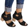 Wedge Sandals for Women Summer Dressy Open Toe Ankle Strap Platform Sandals Women Chunky Heel Outdoor Hollow Out Casual Orthopedic Sandals Comfortable Walking Shoes view 3