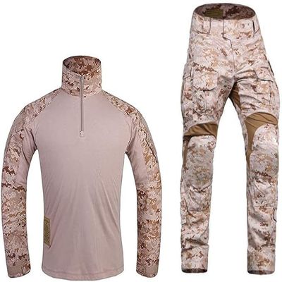 EMERSONGEAR Gen3 Uniform,Military Painball Suit,Army Airsoft Combat BDU Pants Shirts with Knee Pads (AOR1, Large)