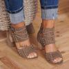 Wedge Sandals for Women Summer Dressy Open Toe Ankle Strap Platform Sandals Women Chunky Heel Outdoor Hollow Out Casual Orthopedic Sandals Comfortable Walking Shoes view 1