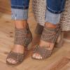 Wedge Sandals for Women Summer Dressy Open Toe Ankle Strap Platform Sandals Women Chunky Heel Outdoor Hollow Out Casual Orthopedic Sandals Comfortable Walking Shoes view 4