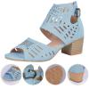 Wedge Sandals for Women Summer Dressy Open Toe Ankle Strap Platform Sandals Women Chunky Heel Outdoor Hollow Out Casual Orthopedic Sandals Comfortable Walking Shoes view 3