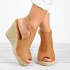 Wedge Sandals for Women Summer Dressy Open Toe Ankle Strap Platform Sandals Women Chunky Heel Outdoor Hollow Out Casual Orthopedic Sandals Comfortable Walking Shoes view 4