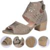 Wedge Sandals for Women Summer Dressy Open Toe Ankle Strap Platform Sandals Women Chunky Heel Outdoor Hollow Out Casual Orthopedic Sandals Comfortable Walking Shoes view 3