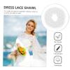 Beatifufu Off Shoulder Wedding Dress Cloak Elegant Lace Bridal Shawl Short Cape for Women for Wedding Ceremony and Special Occasions view 2