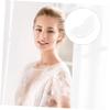 Beatifufu Off Shoulder Wedding Dress Cloak Elegant Lace Bridal Shawl Short Cape for Women for Wedding Ceremony and Special Occasions view 3