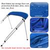 3 Bow Bimini Top Boat Cover with Canopy Storage - Waterproof 600D Oxford Boat Canopy, Sun Shade & Snow Rain Dust Protection, 79"-90" W, 1 Pc view 3