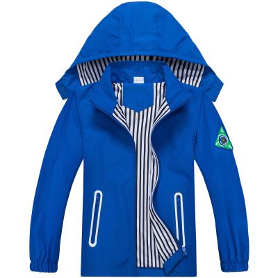 IjnUhb Boys Rain Jacket with Detachable Hood Lightweight Raincoats for Kids Windbreaker