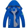 IjnUhb Boys Rain Jacket with Detachable Hood Lightweight Raincoats for Kids Windbreaker view 1