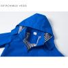 IjnUhb Boys Rain Jacket with Detachable Hood Lightweight Raincoats for Kids Windbreaker view 4