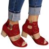 Wedge Sandals for Women Summer Dressy Open Toe Ankle Strap Platform Sandals Women Chunky Heel Outdoor Hollow Out Casual Orthopedic Sandals Comfortable Walking Shoes view 2