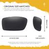 AOZAN ANSI Z87.1 Polarized Replacement Lenses For Oakley Gibston OO9449 Sunglasses - Onyx Black view 2
