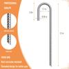 J Hook Rebar Stakes 12 Inch (20 Pack) - Camping Stakes Heavy Duty - Heavy Duty Rebar Stakes for Chainlink Fence, Sports nets, Camping, Trampolines, Irrigation Pipes and Garden view 2