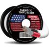 16 Gauge Duplex Marine Wire Tinned Copper Boat Cable, 100ft 16 AWG Standard USA OFC Oxygen Free Copper Wire for Outdoors/Automotive/Boat/Speakers/Solar/RV/Camper/Trailer view 1