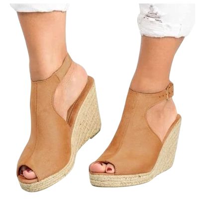 Wedge Sandals for Women Summer Dressy Open Toe Ankle Strap Platform Sandals Women Chunky Heel Outdoor Hollow Out Casual Orthopedic Sandals Comfortable Walking Shoes